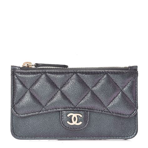 chanel 6 key holder|Chanel card holder zip around.